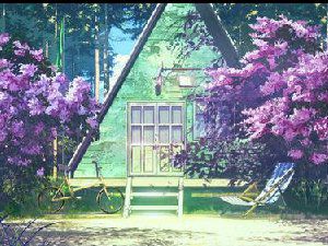 美丽的动漫田园风景色图