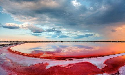 克里米亚的锡瓦什湖美景