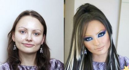 韩国化妆前后对比图片雷人,化妆前后对比照