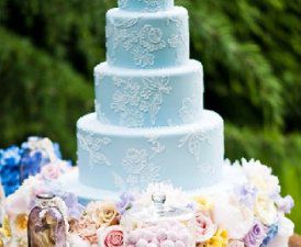 唯美婚礼蛋糕图 一生只为一人