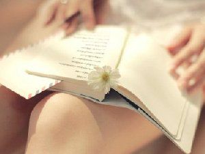 唯美书香范儿图 书和花搭配好高