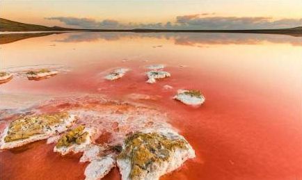 克里米亚的锡瓦什湖美景