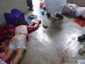 杀人现场惨不忍睹图片 少儿不宜