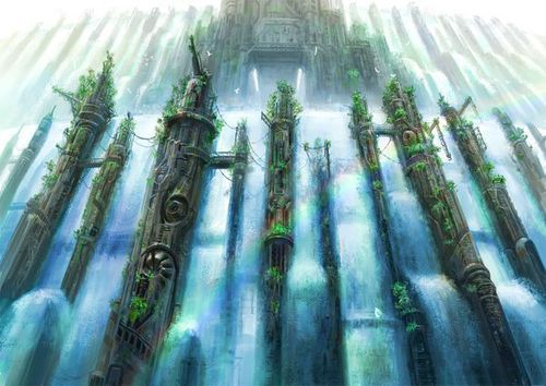 美丽的动漫田园风景色图