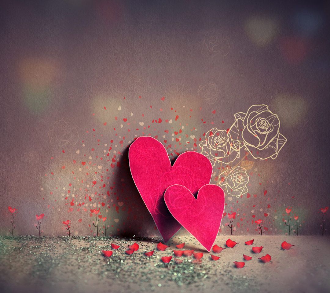 心形唯美图 平生只会更信爱